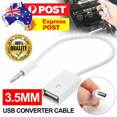 $3.95 • Buy Male Plug Jack 3.5mm To USB 2.0 Female AUX Audio Adapter Converter Cable AU