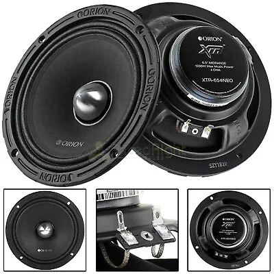 Orion 6.5  Midrange Speakers 1200 Watts Max Power 4 Ohm Car Audio XTR-654NEO • $129.95