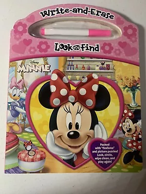 Disney Minnie Mouse Look And Find Write Erase Board Book Motor Skills New • $10.99