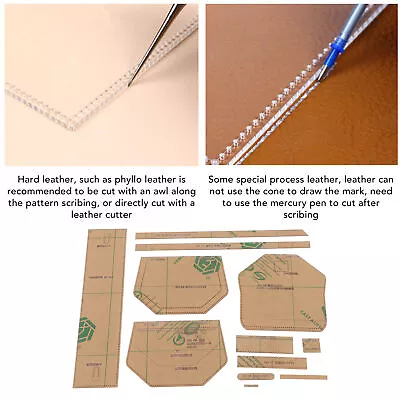 Shoulder Bag Acrylic Template Pattern Positioning Handbag Leather Templates WIK • $64.89