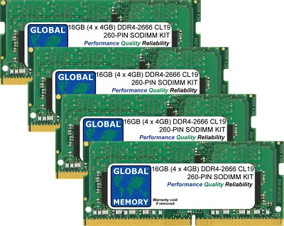 16GB (4x4GB) DDR4 2666MHz PC4-21300 260-PIN SODIMM RAM KIT 27  IMAC (2019/2020) • £80