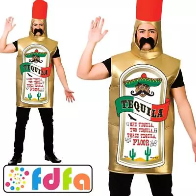 Wicked Mexican Tequila Bottle Novelty Adults Mens Fancy Dress Costume • £20.69