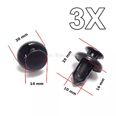 $5.59 • Buy 3X Front Bumper, Fender Moulding, Grille Clips Fastener For Honda 91503-SZ3-003