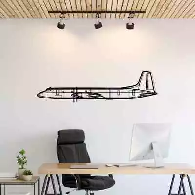 Wall Art Home Decor 3D Acrylic Metal Plane Aircraft USA Silhouette CL-44 • $299.19
