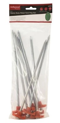£5.95 • Buy 8PC Heavy Duty Metal Tent Peg Set Durable Forged Steel Gazebo Ground Sheet