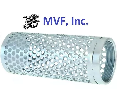 Strainer Round Hole Long 2  Female NPT Plated Steel Suction Hose Narrow RS25B • $19.79