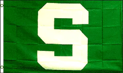 Michigan State Msu Spartans Green  S  Flag 3' X 5' College Ncaa  • $8.88