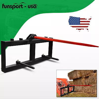 49  Tractor Hay Spear Sleeve Skid Steer Loader 2000lbs Quick Attach For Bobcat • $259.99