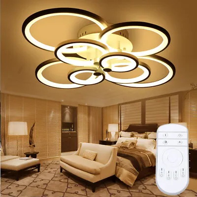 Modern LED Ceiling Light 8Heads Dimmable Chandelier Pendant Lamp Fixture +Remote • $80