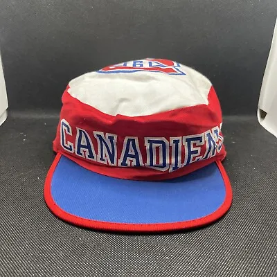 Vintage Montreal Canadiens Painter Style Hat Hockey Red White Blue One Size M • $14.99
