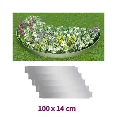 5/10/15/20x Flexible Lawn Fences Galvanised Steel 100x14cm Garden Edge VidaXL • £18.99