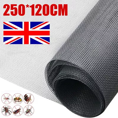 250*120CM Roll Insect Flywire Window Fly Bug Insect Screen Mosquito Net Mesh UK • £9.92