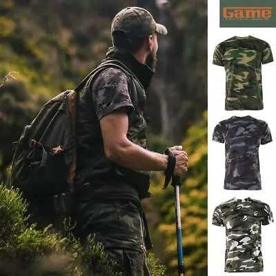 £8.95 • Buy GAME Men's Camo T Shirt Camouflage Top Army / Military / Hunting / Fishing