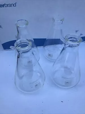 Filter Flask 1000mL Lab Glassware Used Fisherbrand FB-300-1000 Lot Of 4 • $70