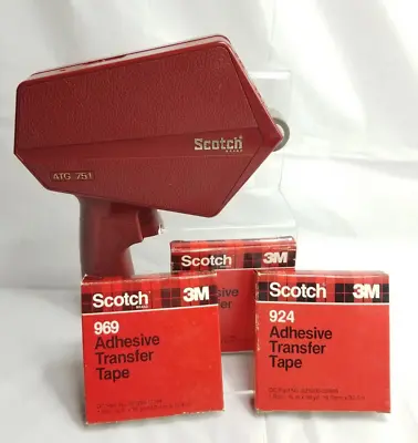 £13.54 • Buy Vtg SCOTCH ATG 751 TRANSFER TAPER With 3 Rolls Of Tape=Scrapbooking/crafts/etc.