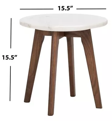 Safavieh Marini Round Marble End Table Reduced Price 2172727340 ACC8100A • $90