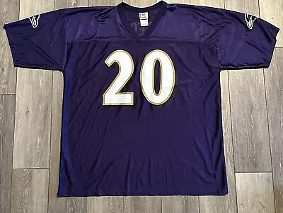 VTG NFL Team Apparel Baltimore Ravens #20 Ed Reed Jersey Purple Size XXL • $29.99