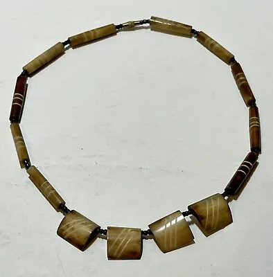 Vintage Authentic Handmade Maasai Bone Bib Necklace African Jewelry • $24.90