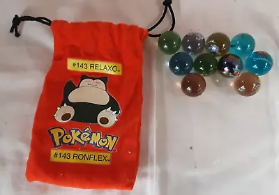 Pokemon Vintage 10 Marbles And - 143 Relaxo - Pouch • $32.38