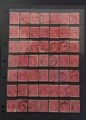  Stamps Australia 1d Red KGV Heads X 49  Good/Fine Used Free Post  • $7.49