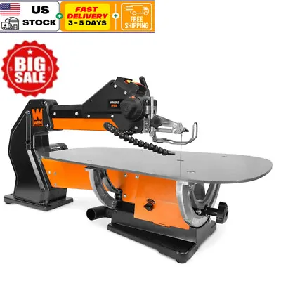 21-In 1.6-Amp Variable Speed Parallel Arm Scroll Saw With Dual-Bevel Steel Table • $394.66
