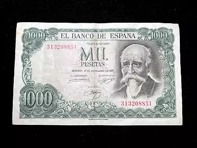 Spain 1971 *1000 Pesetas* Banknote (Fine) • £47.29