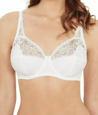 £17.89 • Buy Charnos Superfit Bra White Lace Size 34B Underwired Unpadded Full Cup 131