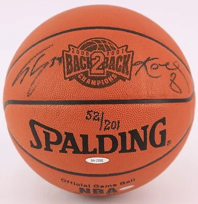 Kobe Bryant Shaquille O'Neal UDA Upper Deck Signed Ball Shaq Auto Basketball 201 • $4750