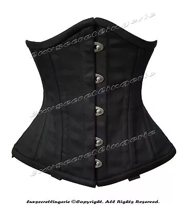 Heavy Duty 26 Double Steel Boned Waist Training Cotton Underbust Shaper Corset S • £16.99