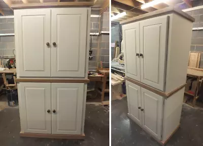 Somerset Painted 4 Door Larder Cupboard With Spice Racks Bespoke Sizes & Colours • £1059