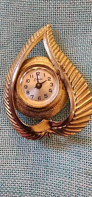 Vintage Endura Lady Gold Tone Swiss Made Hand-Wind Necklace Pendant Pocket Watch • $9