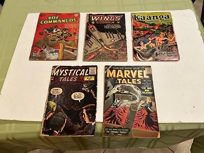 BOY COMMANDOS WINGS KAANGA MYSTICAL TALES MARVEL TALES; 1950's READERS LOT! • $19.99