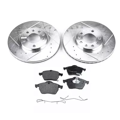 KIT-090221-444 Sure Stop Brake Disc And Pad Kits 2-Wheel Set Front For Saab 9-3 • $210.68