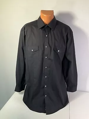 JF (J. Ferrar) Black Long Sleeve Dress Shirt. Sz XL (17-17.5”/34-35”) Excel Cond • $7.99