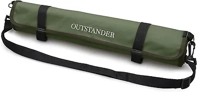 OUTSTANDER Chefs Knife Roll Bag With 11 Slots Heavy Duty 16OZ Waxed Canvas  AU • $61.99