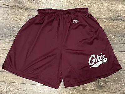 Vintage 80s/90s Montana University Grizzlies XL Basketball Maroon Shorts • $27.99