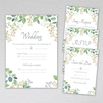 Eucalyptus Wedding Reception Invitations Day Invites Envelopes Save Date Evening • £8.65