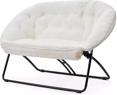 Two-Seater Folding White Sofa (2PCS/Case) • $249.99