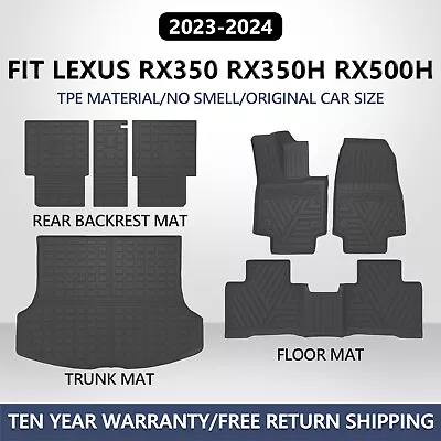 Floor Mats Backrest Mats Trunk Liners Fit 2023 2024 Lexus RX350 RX350H RX500H • $188.99