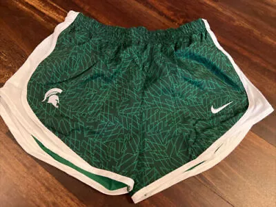 Nike Michigan State Spartans Tempo Running Exercise Lined Shorts Women's Green • $24.99