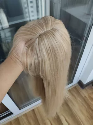 £14.99 • Buy UK 24inch Cosplay Wig With Bangs Fashion Synthetic Hair Full Head Ash Blonde