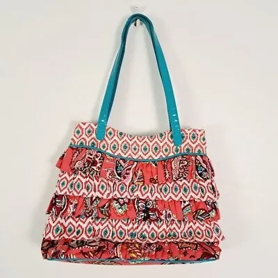 Vera Bradley Cha Cha Ruffle Handbag In Call Me Coral • $24.99