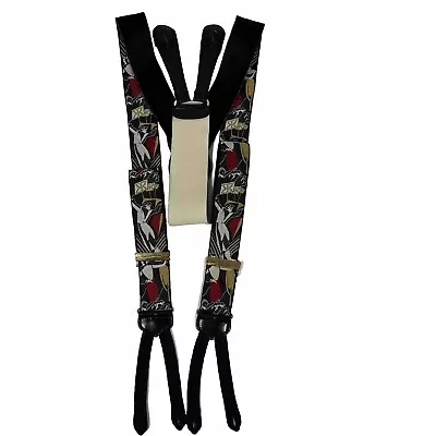 Trafalgar Suspenders Braces Silk Leather VTG Limited Edition Conductor Dancing • $59.99