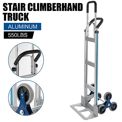 2 In 1 Aluminum Hand Truck  Stair Climber Dolly 550 Lbs Capacity  Heavy Duty • $96.90