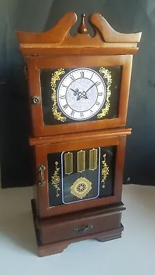 Vintage Sankyo Musical Faux Clock Tower Jewelry Box/ Somewhere My Love 17  • $41.99