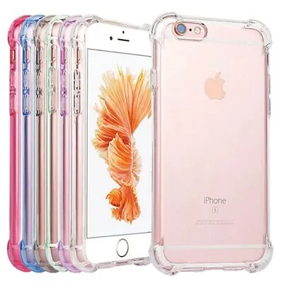 $4.45 • Buy Shockproof Tough Gel Clear Case Cover For Apple IPhone 12 11 Pro  5 6 7 8 Plus X