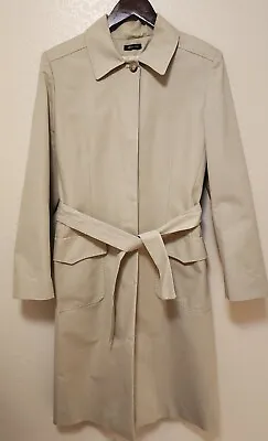 Cinzia Rocca Sz 8 Tan Khaki Trench Coat Stiching Detail • $100