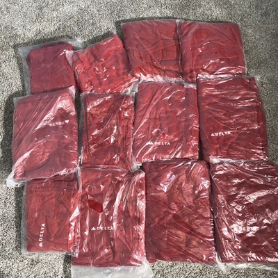 $9.99 • Buy NEW Delta Airlines Embroidered Logo Lap Blanket Red Flight Trip Throw Airplane