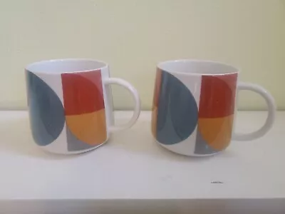 Habitat Retro Block Colour Pair Of Mugs.  • £9.99