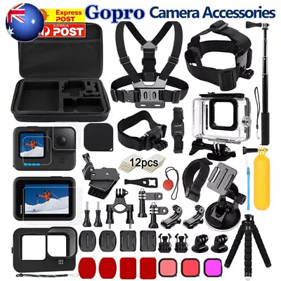 AU Stock Gopro Camera Mount Accessories Bundle Kit For Hero Black 12 11 10 9 • $69.86